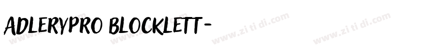 AdleryPro Blocklett字体转换